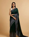 Bottle Green Stone Embellished Saree